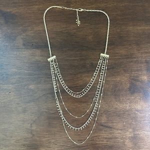 Gold Toned Multi-strand Necklace